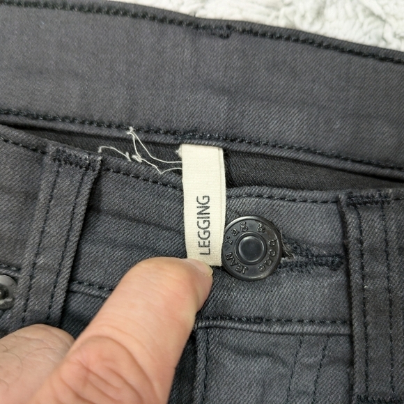 Rag & Bone Jeans Women's 27 Black Leggings Shoreditch Sleek Low-Rise 30” - Picture 4 of 10